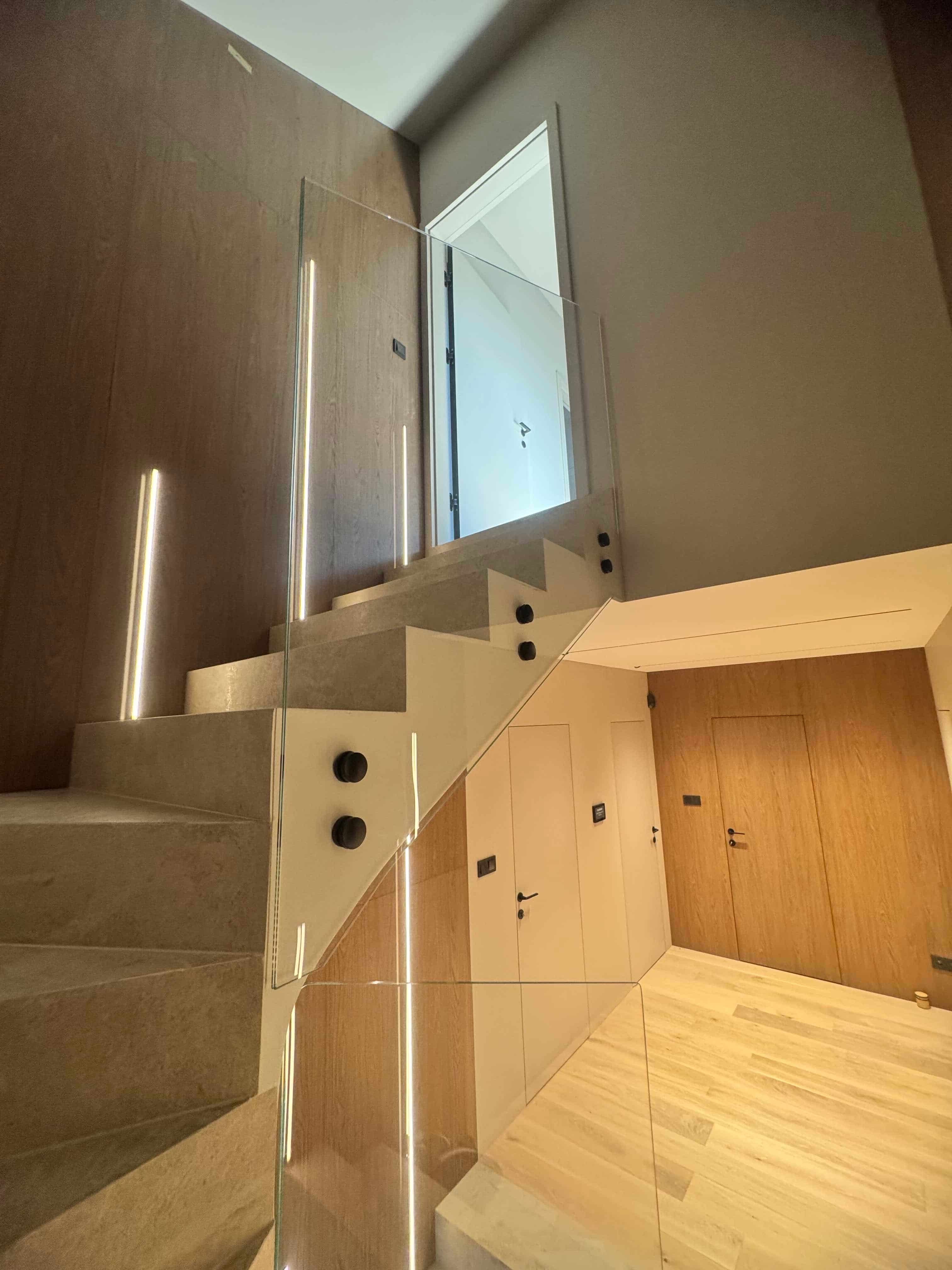 Balustrada szklana rotule czarny mat Warszawa